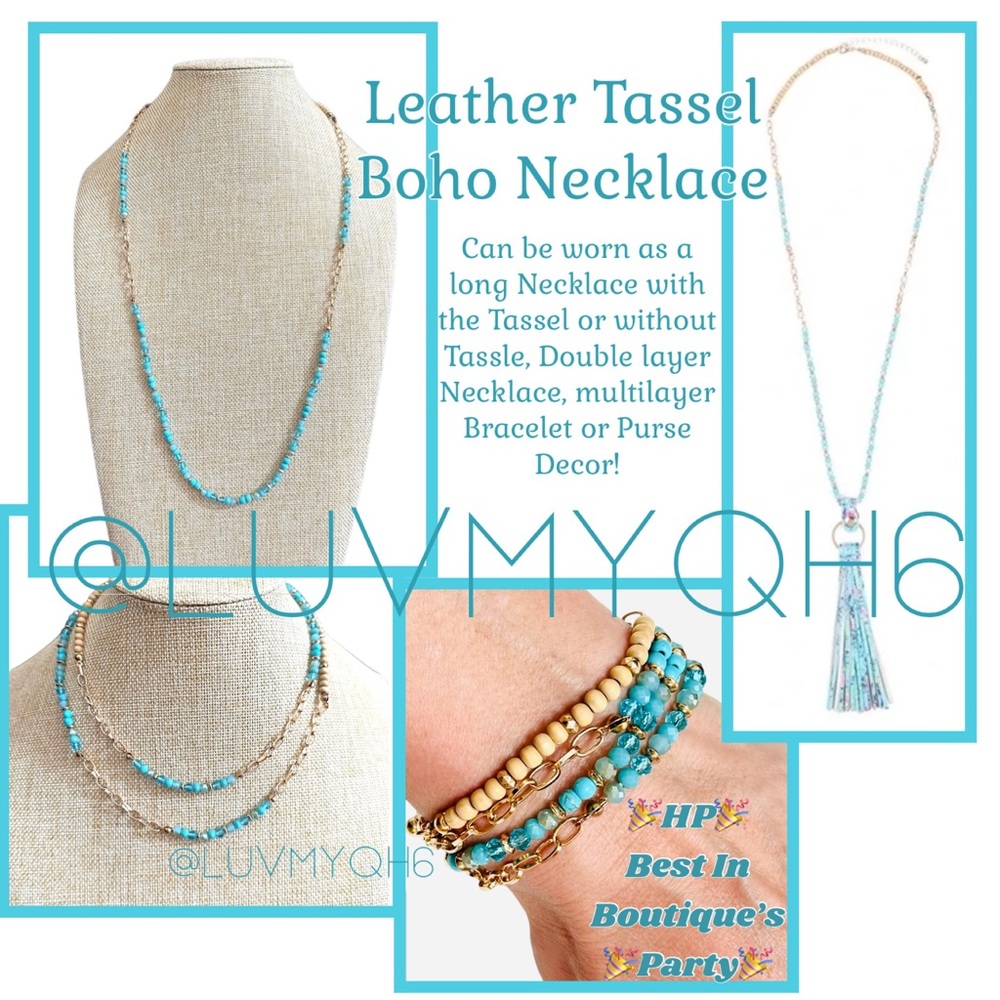 Leather Tassel Necklace 🎉HP🎉